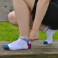 Low-Cut Athletic Socks-White/Magenta*Cyan