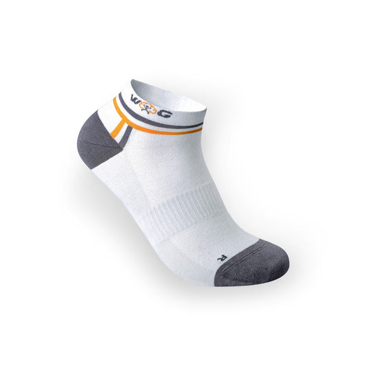 Low-Cut Athletic Socks-White/Gray