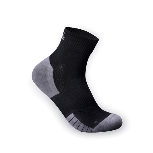 Quarter-Cut Athletic Socks - black-Compressed Cushion