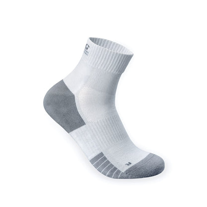 Quarter-Cut Athletic Socks - White -Compressed Cushion