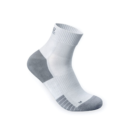 Quarter-Cut Athletic Socks - White -Compressed Cushion